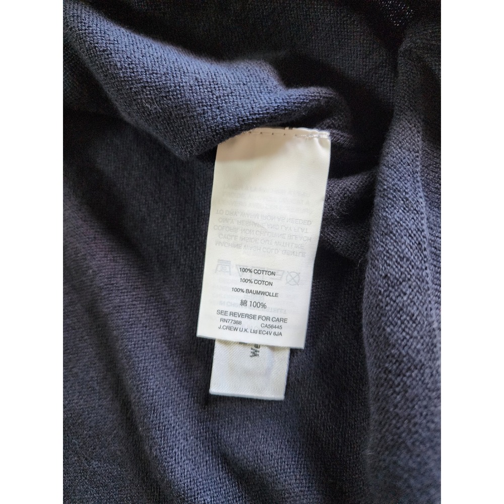 J.Crew Mens Navy Blue 100% Cotton Crewneck Sweater Size Large NWT Preppy H3580 - Picture 5 of 6